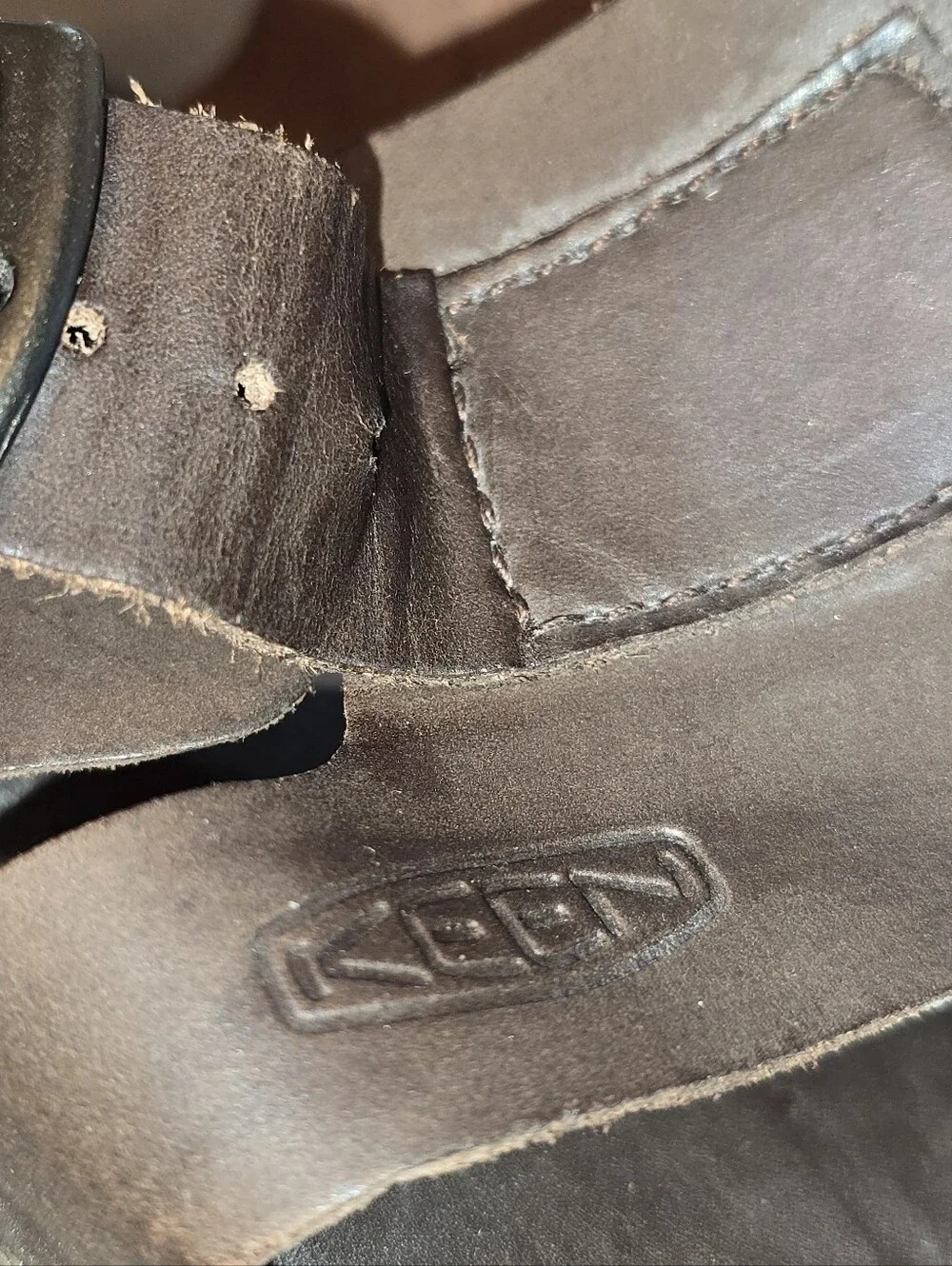 Keen Alman Men's Dark Brown Leather Open-Toe Buckle Sandals Size 12